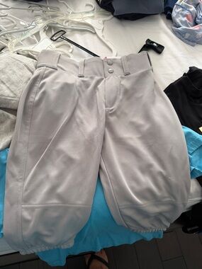 Kids' Light Gray Athletic Baseball Pants